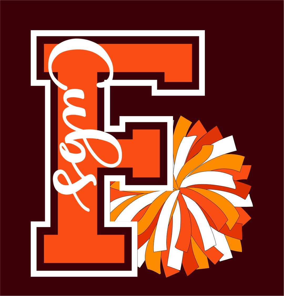 CUSTOM ORDER Glitter and Glam Pom Pom With Letter f Digital Clip Art