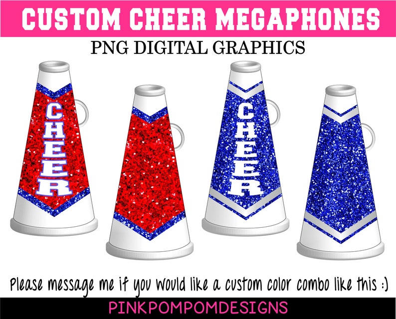 Glitter and Glam Custom Megaphone Graphic Megaphone Png Etsy