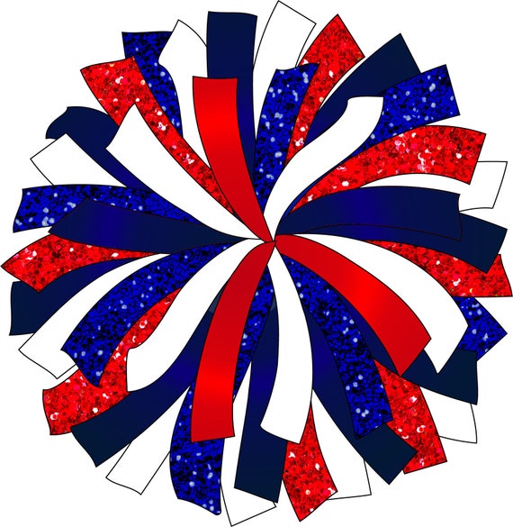 CUSTOM POM Glitter and Glam Pom Pom Digital Clip Art Red | Etsy