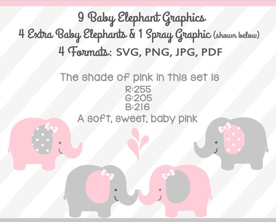 Free Free 222 Baby Elephant Pink Svg SVG PNG EPS DXF File