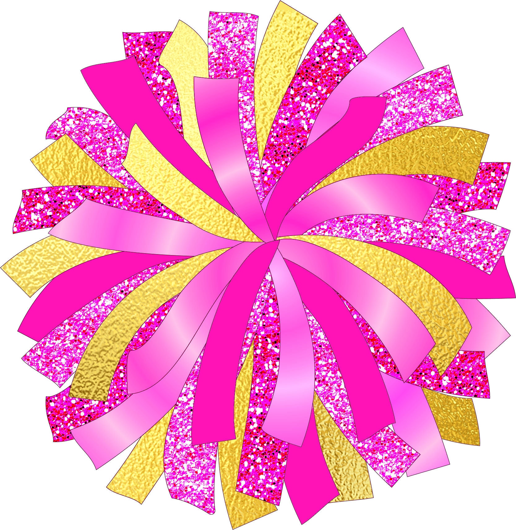 Glitter and Glam Pom Pom Digital Clipart Set PNG JPG -  Canada