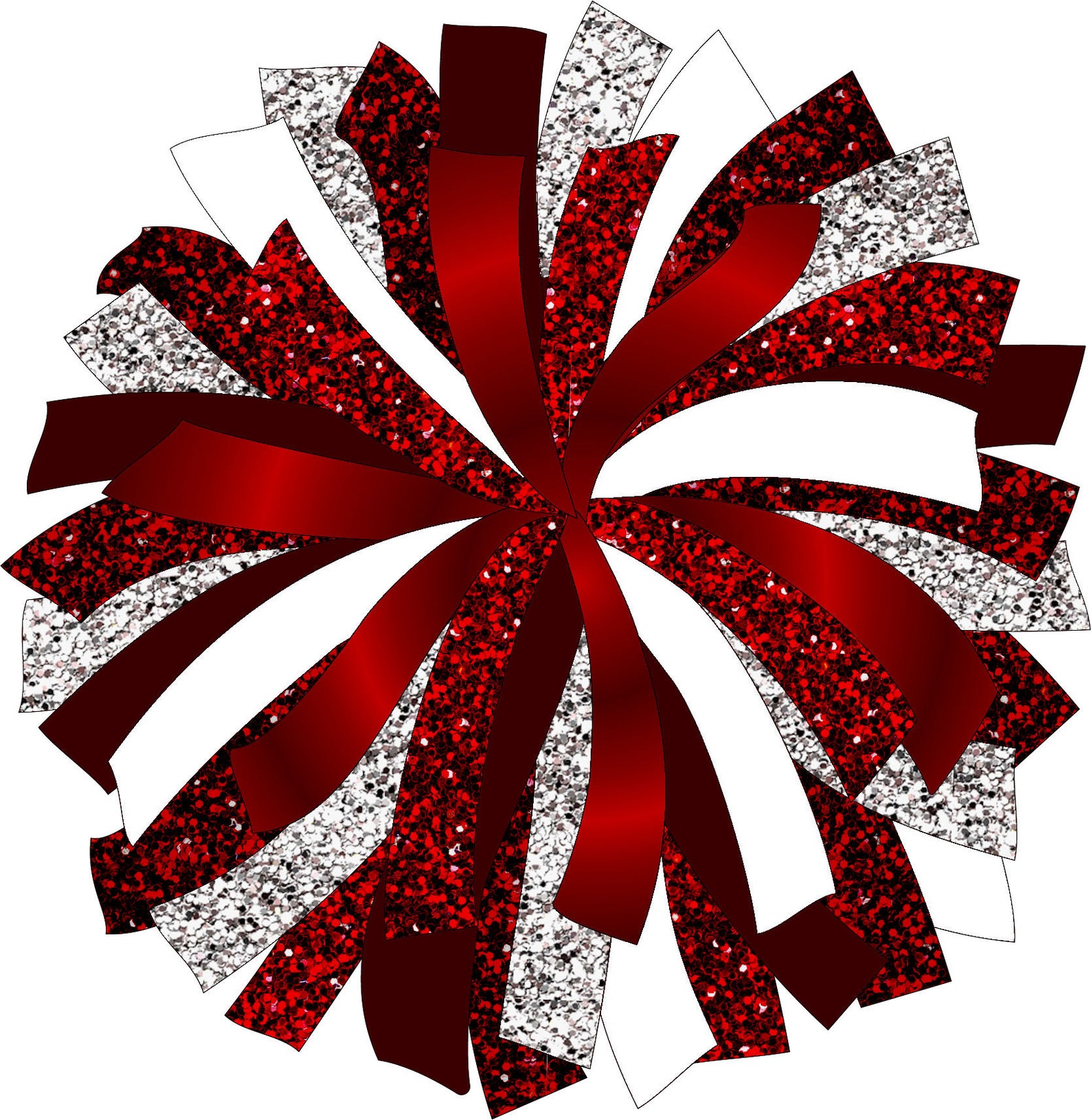 Custom Glitter and Glam Pom Pom Digital Clip Art Maroon Gray Etsy Canada