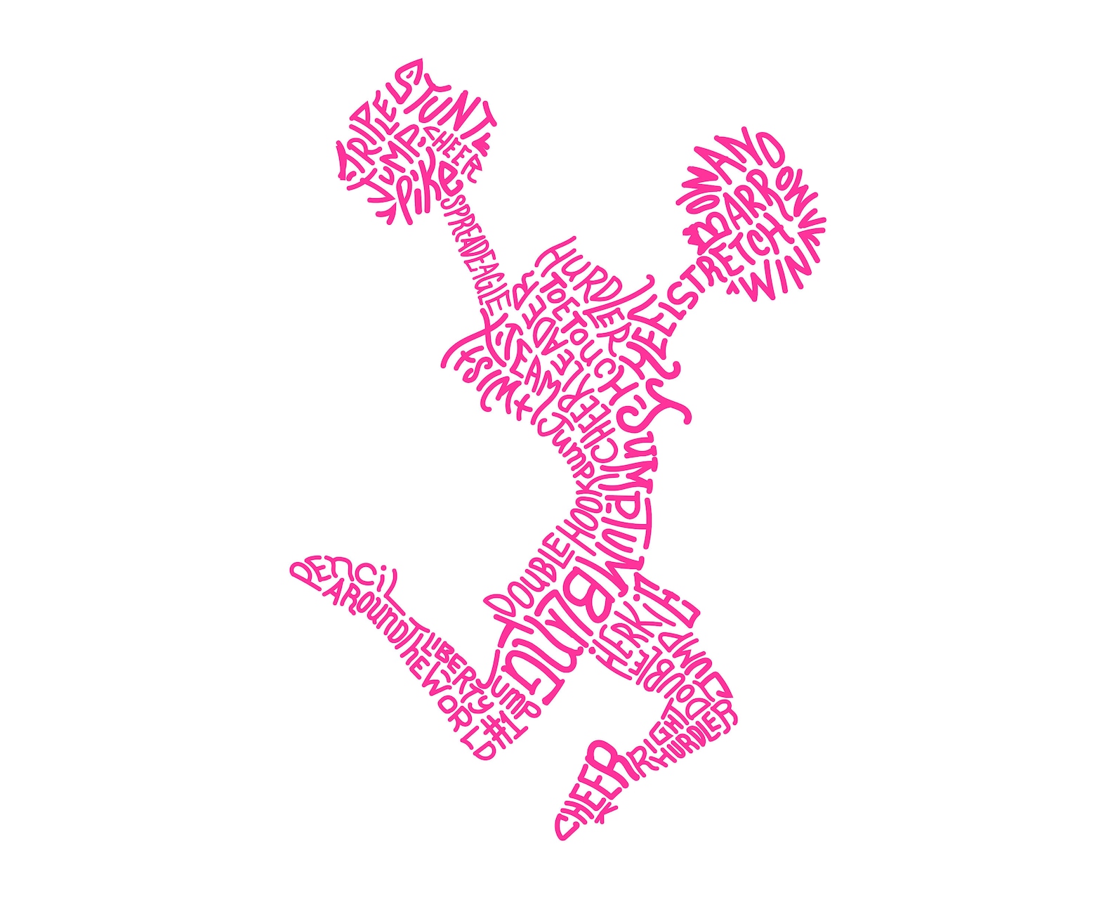 CUSTOM GRAPHIC - Cheerleader Words Digital Clip Art - SVG Png Jpg Pdf ...