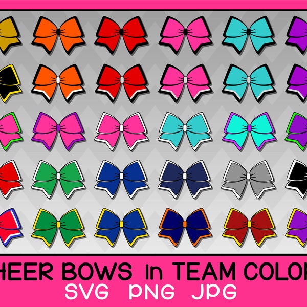 Cheer Bow Clipart - Etsy
