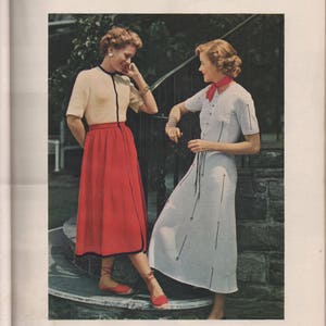 1949 Vogue Knitting Book - 12th Edition. 64 knitting patterns from the 40s. Women, Men, Children. PDF image 3
