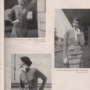 1949 Vogue Knitting Book - 12th Edition. 64 knitting patterns from the 40s. Women, Men, Children. PDF image 2