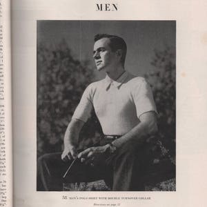 1949 Vogue Knitting Book - 12th Edition. 64 knitting patterns from the 40s. Women, Men, Children. PDF image 6