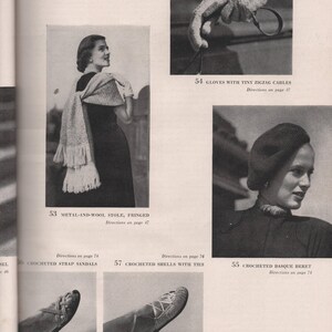 1949 Vogue Knitting Book - 12th Edition. 64 knitting patterns from the 40s. Women, Men, Children. PDF image 4