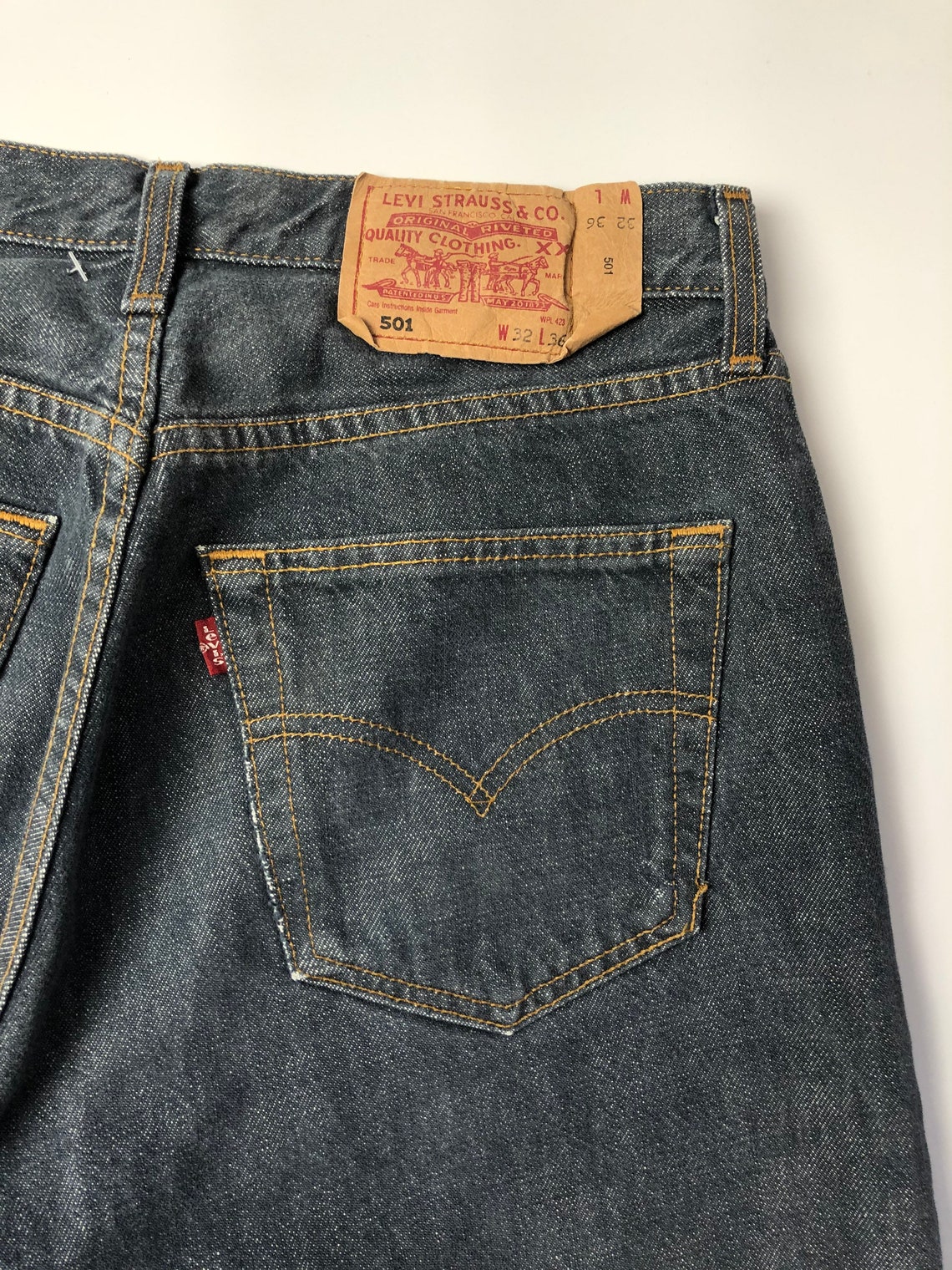 Vintage Levis 501 regular fit dark mud denim | Etsy