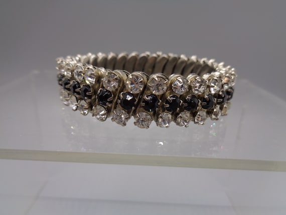 RARE**Vintage 1950's Expandable Bracelet 3 Rows o… - image 2