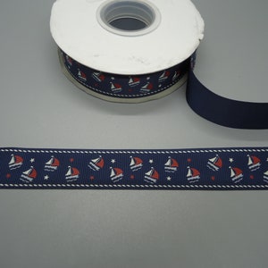 CLOSEOUT 25 Yard Grosgrain 1 inch Ribbon Trim in NAUTICAL THEME