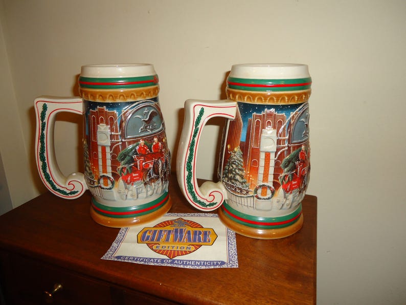 Vintage 2 Collector Budweiser Beer Stein Number CS313 Etsy