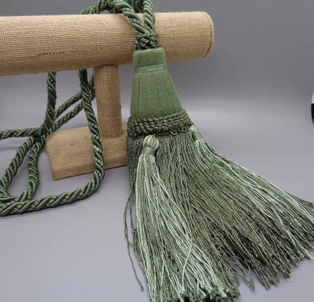 Designer SHADES OF GREEN Tassel Tieback 8 Inch Tassel Plus Rope - Etsy