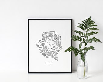 Mount Baker Digital Download | 8.5 x 11 | 11 x 14 | 16 x 20 |