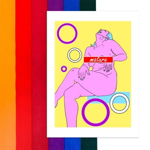Unadulterated Joy Original Art Print, Psychedelic Wall Art, Pop Art, Trippy Art
