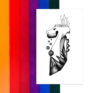 Fear Incarnate Original Art Print, Occult Art, Psychedelic Wall Art