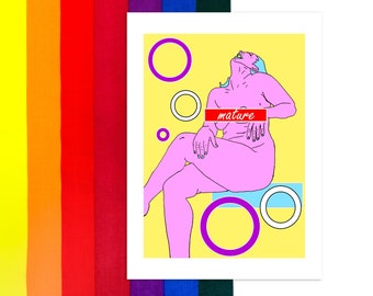 Unadulterated Joy Original Art Print, Psychedelic Wall Art, Pop Art, Trippy Art