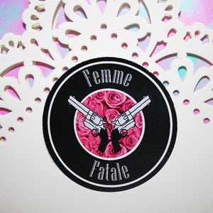 Femme Fatale Vinyl Political Sticker, Feminist Sticker, Tumblr Sticker, Laptop Sticker (2 1/4 Inch by 2 1/4 Inch)
