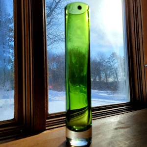 Large Vase Vintage Scandinavian Sommerso Glass Hand Blown Sweden - MCM Mid Mod - Mid Century Art Glass Vintage