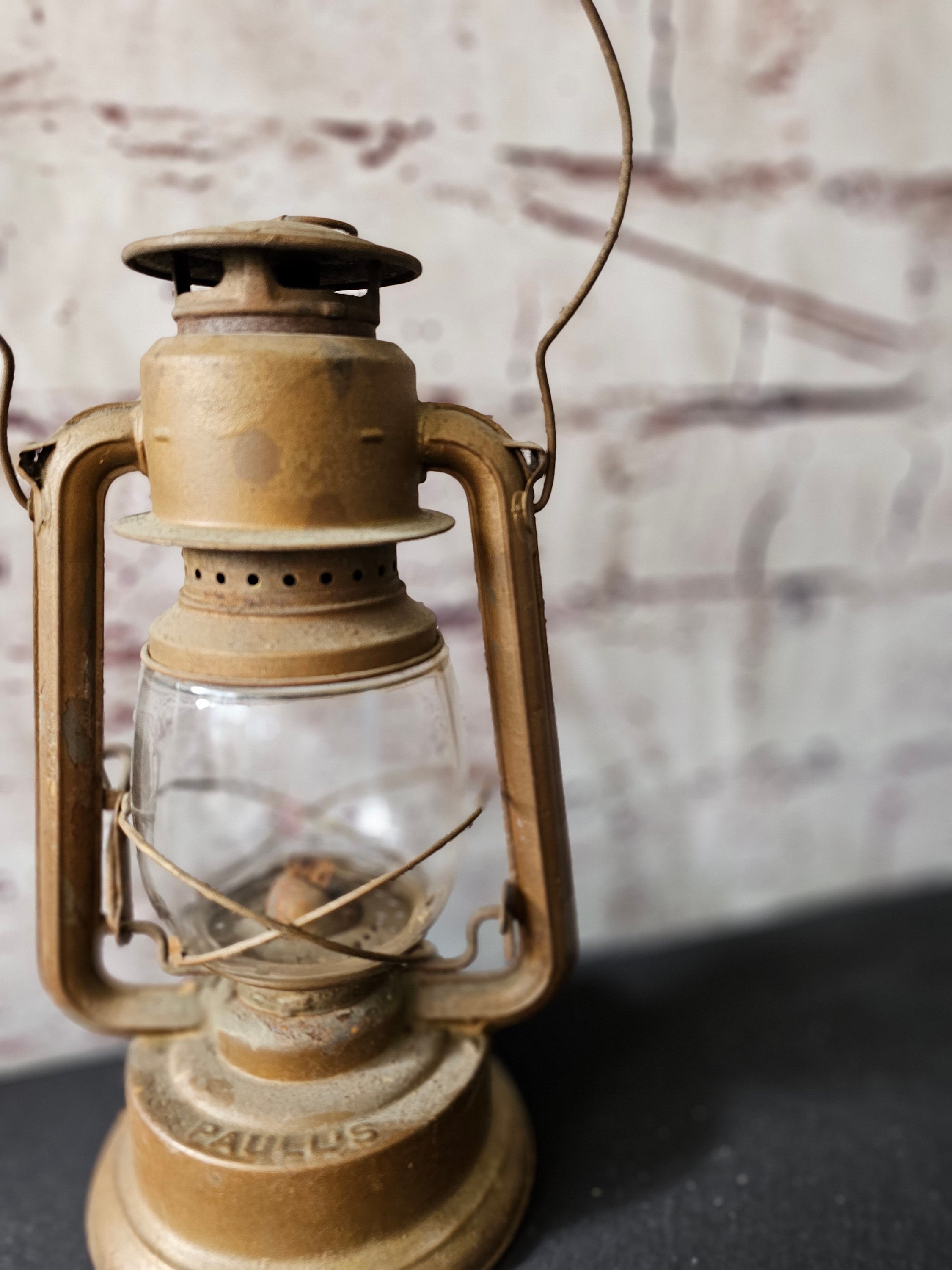 Antique Paull's No. 0, Green Railroad Lantern With Clear CNX Globe