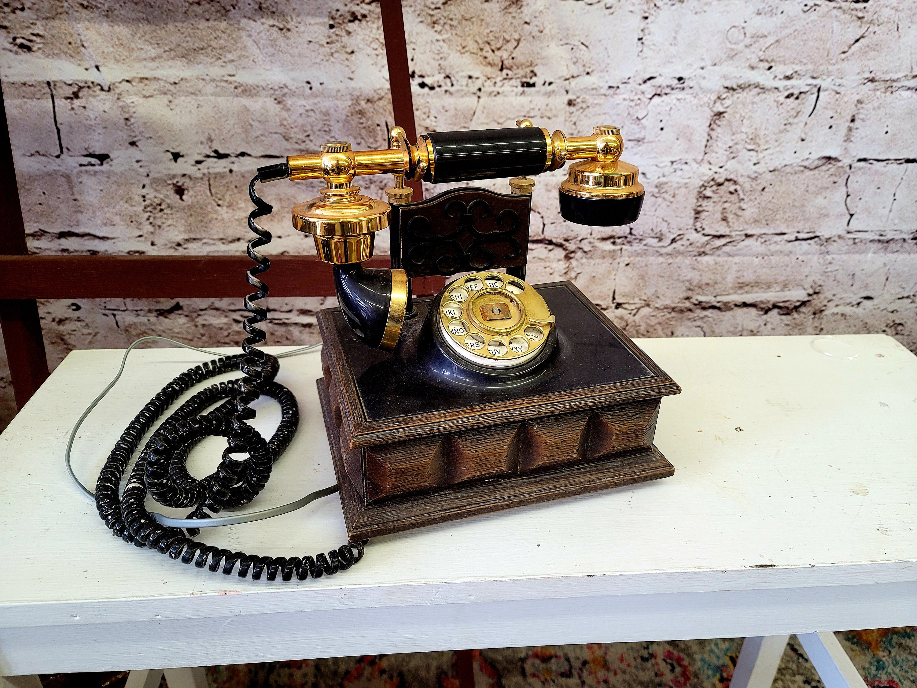 French Style Rotary Dial Phone/western Electric Working Phone/2 Piece Desktop  Telephone/very Good Condition 80's Retro Geek 