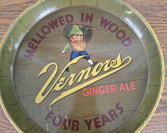 Vintage VERNORS Ginger Ale Advertising Tray 12