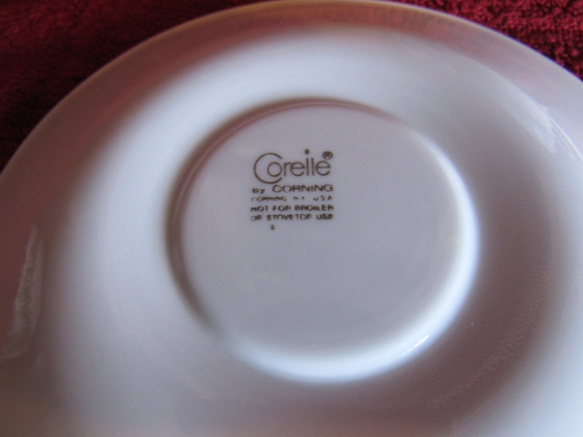 Vintage Corelle Cups and Saucers Set of 8 Spring Blossom Etsy