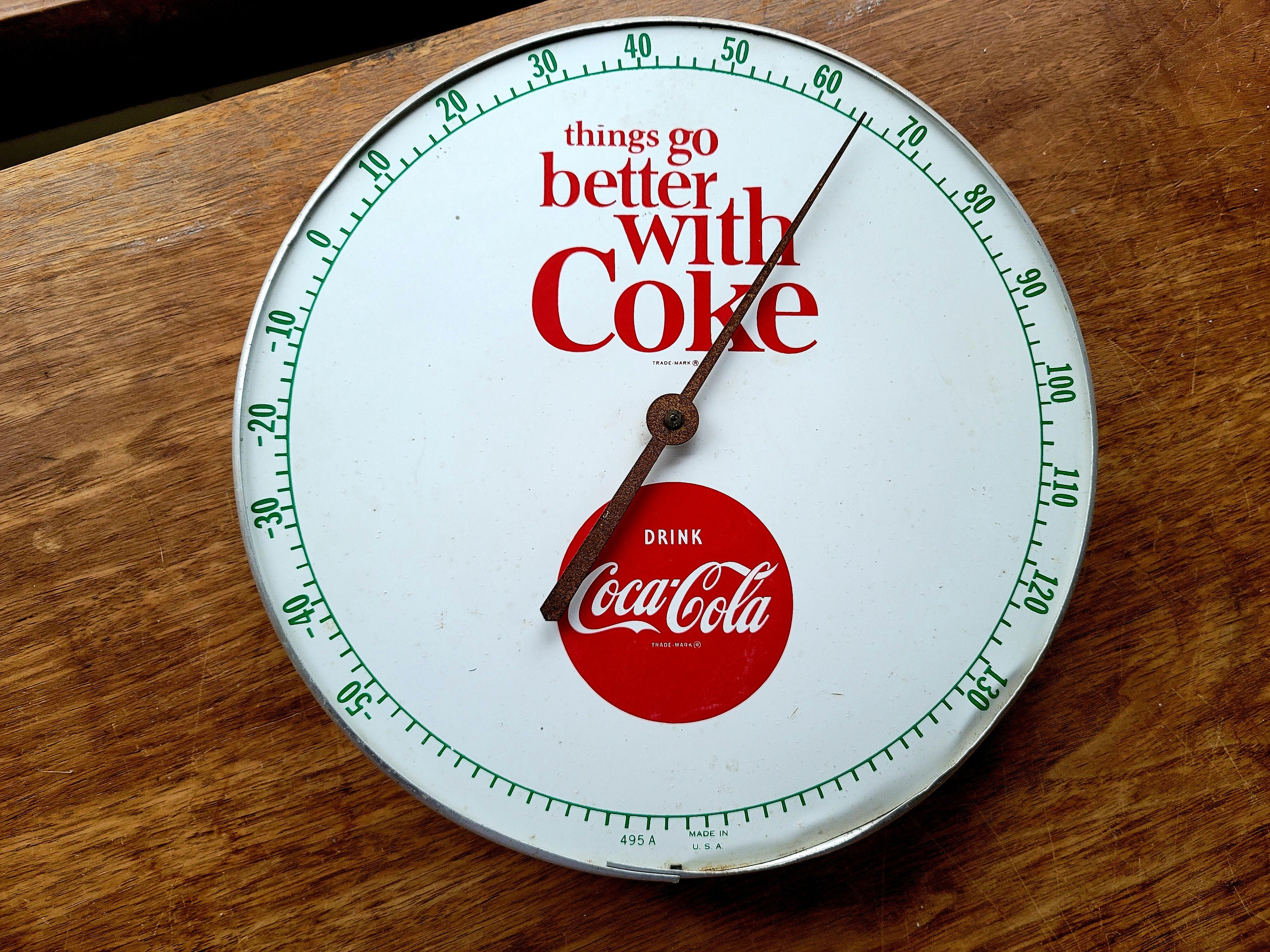 Coca Cola Thermometer Round Coke Pam Style 1954 - Etsy