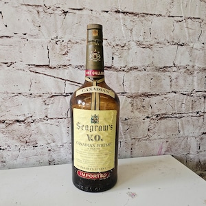 Vintage Seagram&#39;s 7 Seven Crown Whisky Glasflasche 1 Gallone leer