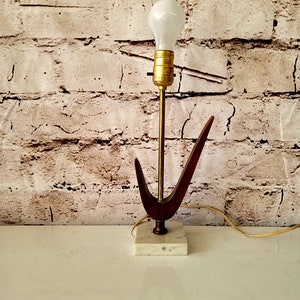 Scandinavian Mid Century Modern Table Lamp Yugoslavian MCM Art Deco