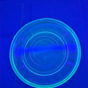 Uran Vaseline Grün Block Optik Platte