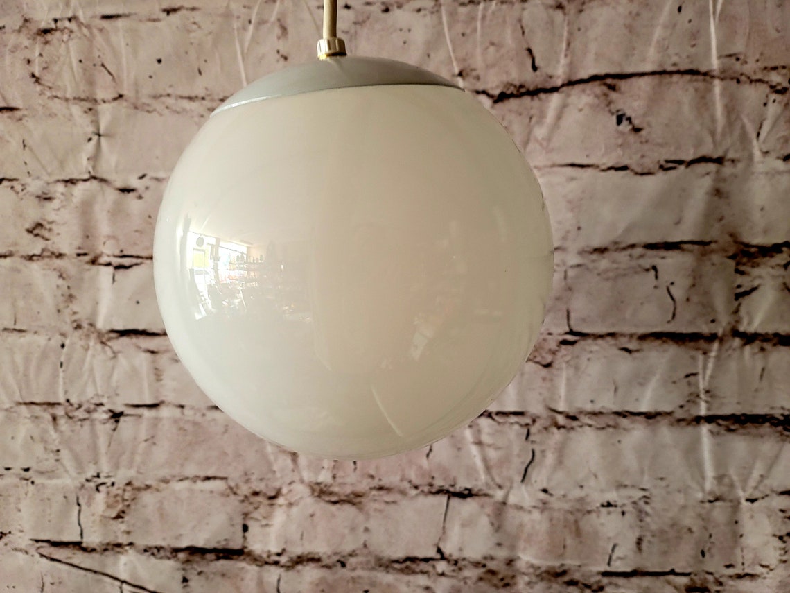 MCM Globe Pendant Moon Light Fixture Mid Century Lighting Etsy UK
