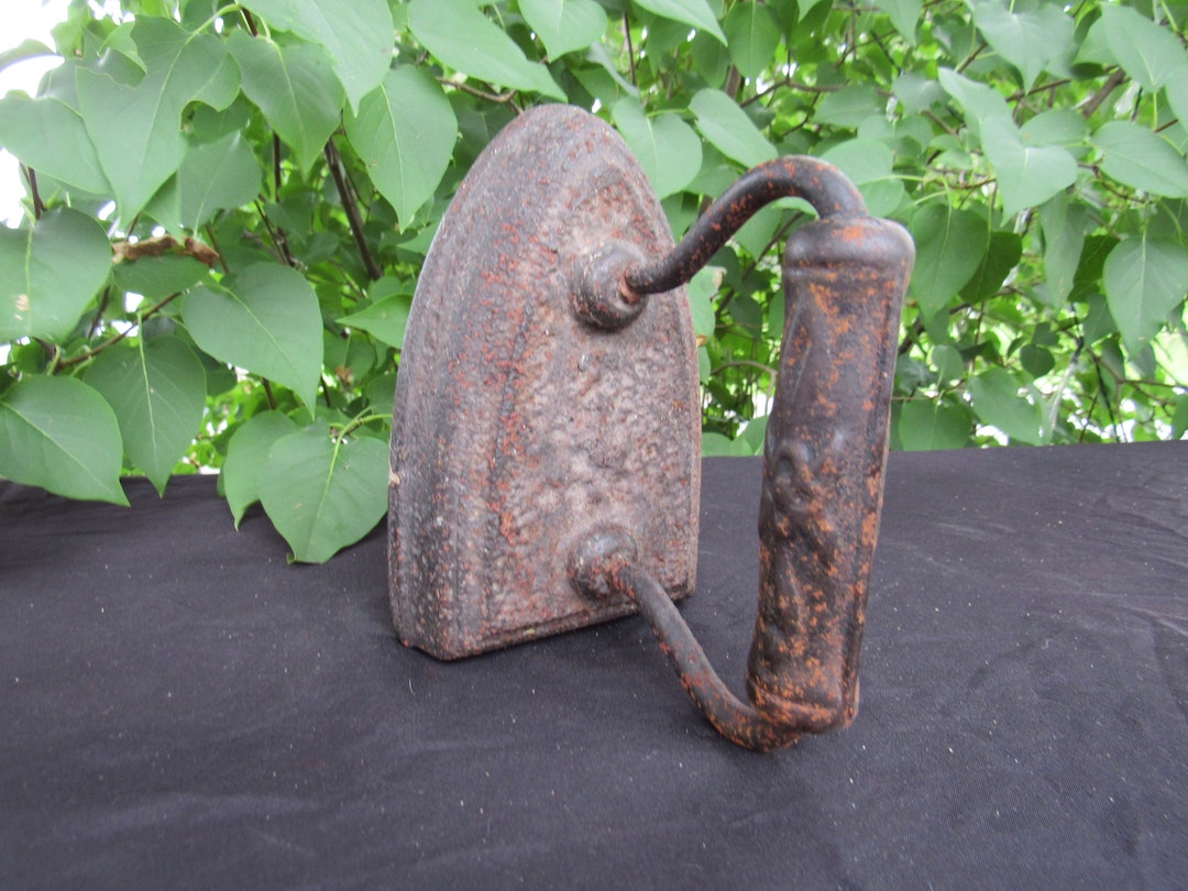 Antique Cast Iron Clothing Iron Great Door Jam Farmhouse Decor Etsy