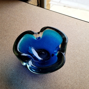Vintage Murano Sommerso Glass Dish by Flavio Poli for Seguso, 1960s