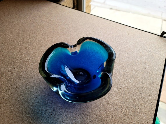 Vintage Murano Sommerso Glass Dish by Flavio Poli for Seguso, 1960s