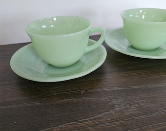 fireking ジェーンレイ　デミタスC＆S4客セット ファイヤーキング☆ジェーンレイ デミタスC&S<br>刻印あり☆DEALERSHIP