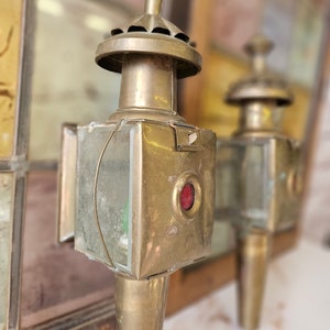Pair of 19th Century Brass Carriage Lanterns