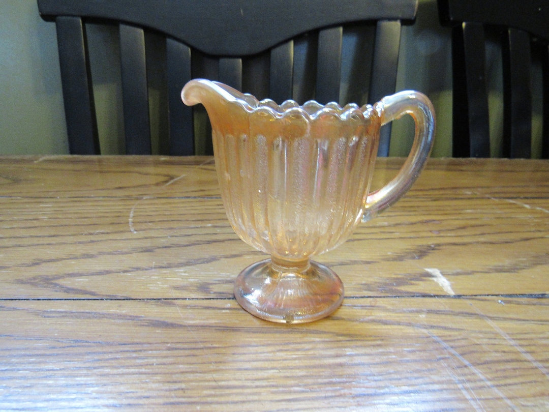 Carnival Glass Depression Era Carnival Glass Creamer Etsy
