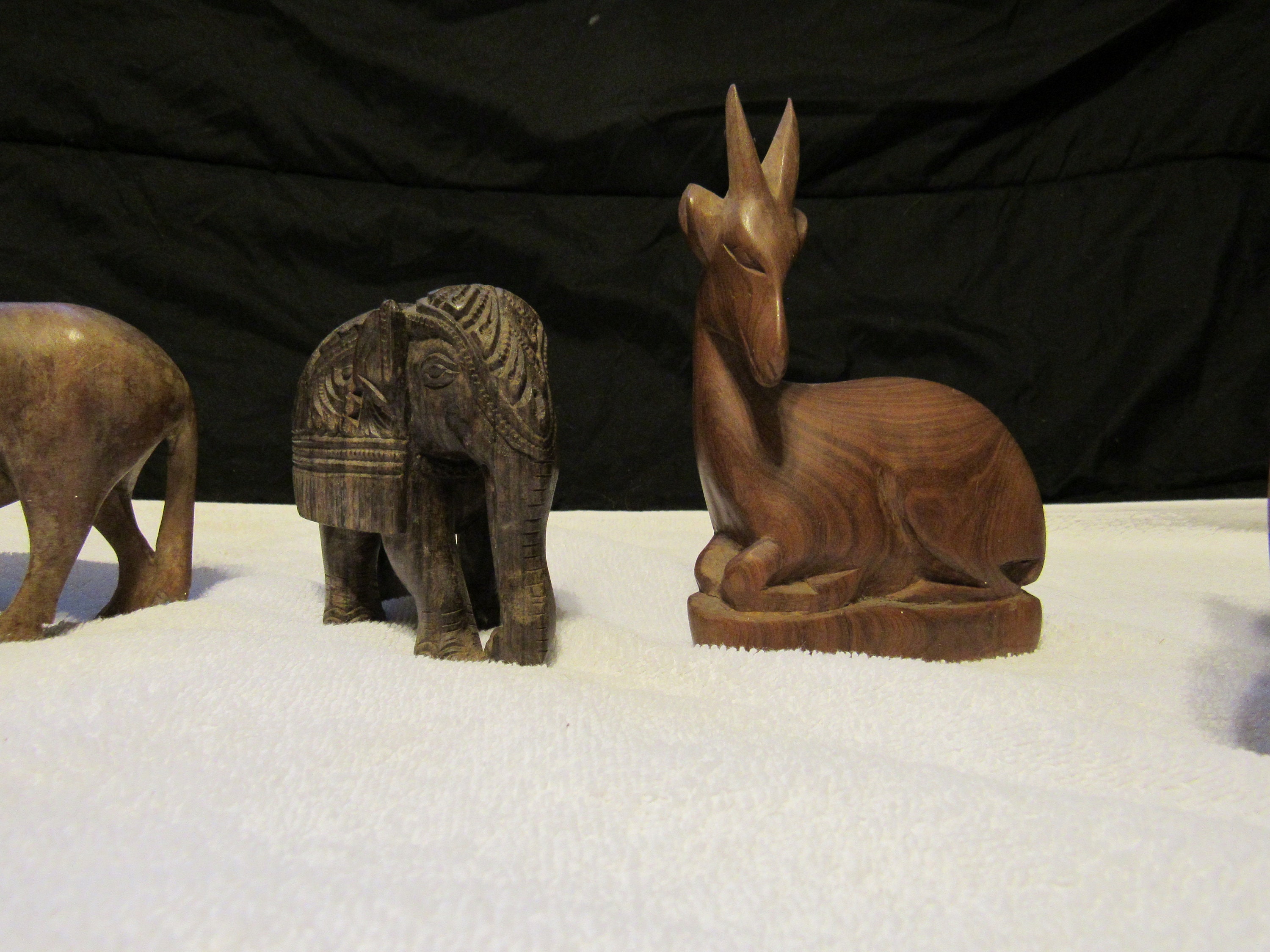 Vintage Set of Vintage Wooden Statues Etsy