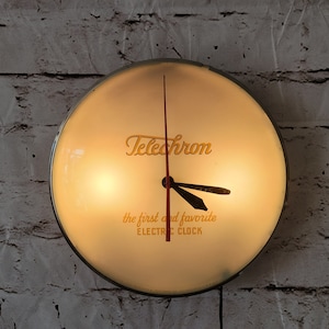 Rare Telechron Adverstising Lighted Wall Clock