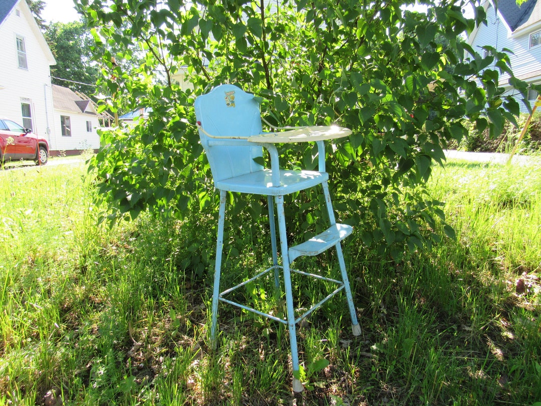 Antique metal best sale doll high chair