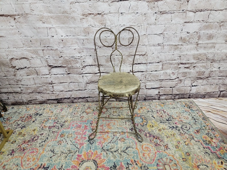 Vintage Ice Cream Parlor Chair Vintage Metal Cafe Chair Etsy
