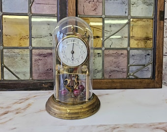 Vintage Seiko Oval Rectangular Quartz Rotating Anniversary Clock