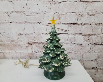 ヴィンテージ セラミック クリスマスツリー オーナメント付き
