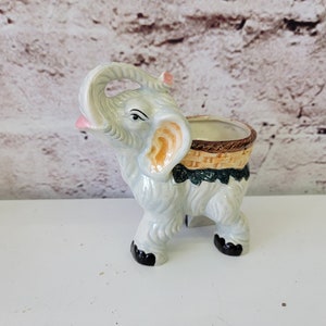 Vintage Anthropomorphic Elephant Planter, Made in Japan