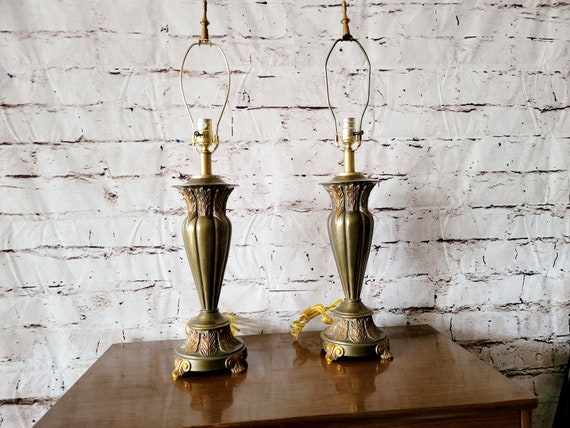 Vintage Brass Table Lamps by Salton 