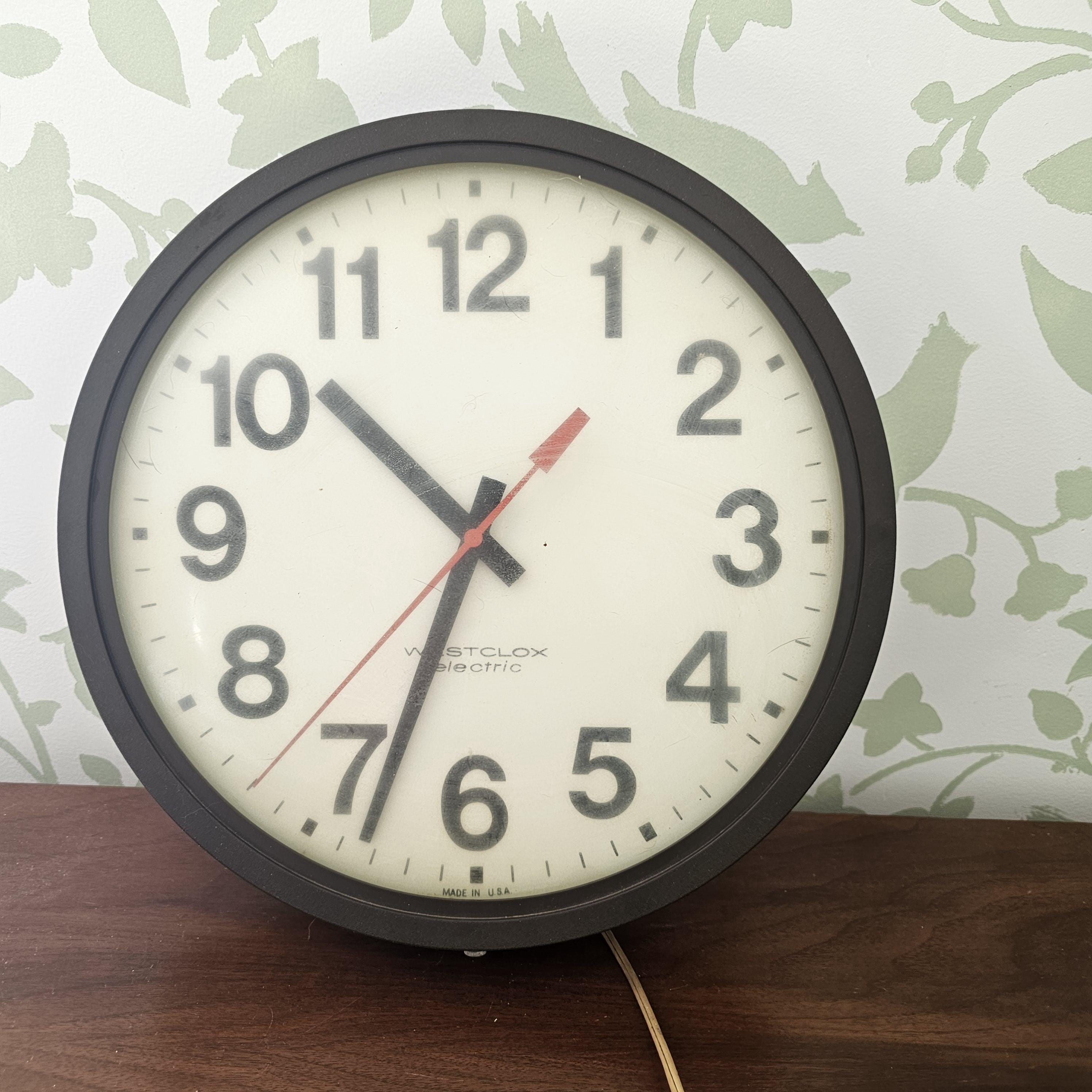Westclox Office, School Wall Clock, Model 26135, Made in USA, 14