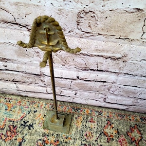 Vintage Brass Nautical Fire Place Tool Holder