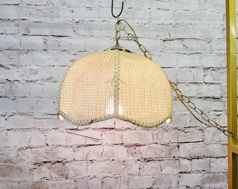Rattan swag light online