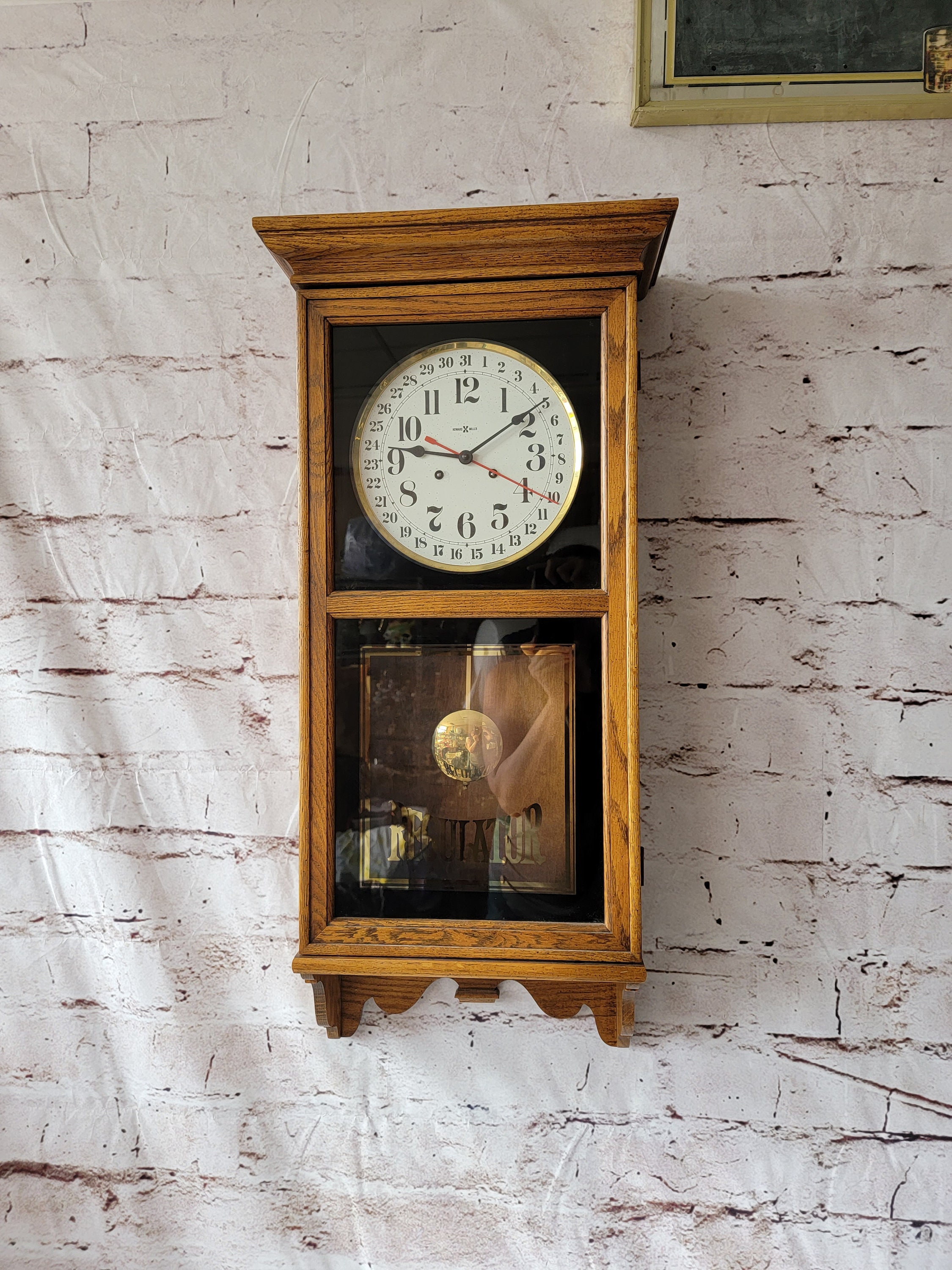 Regulator Howard Miller Sinclair Wall Clock Etsy